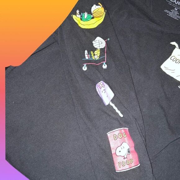 Unisex Snoopy Peanuts Long Sleeve Cookie Chomping T Shirt Size Medium - Picture 4 of 5